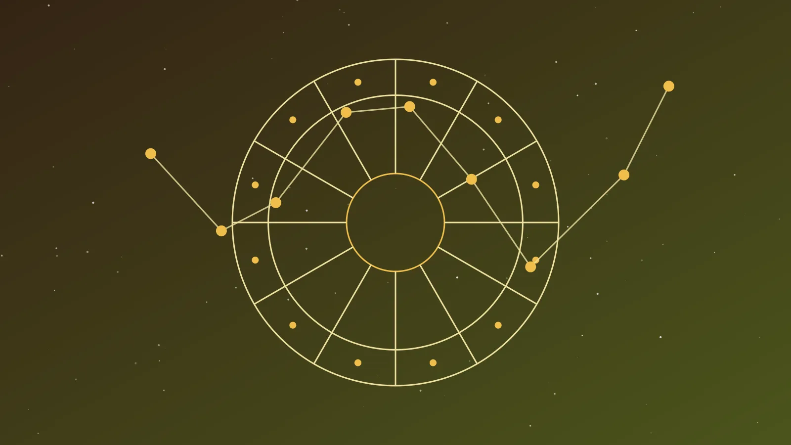 A wheel divided into eight segments with one segment highlighted